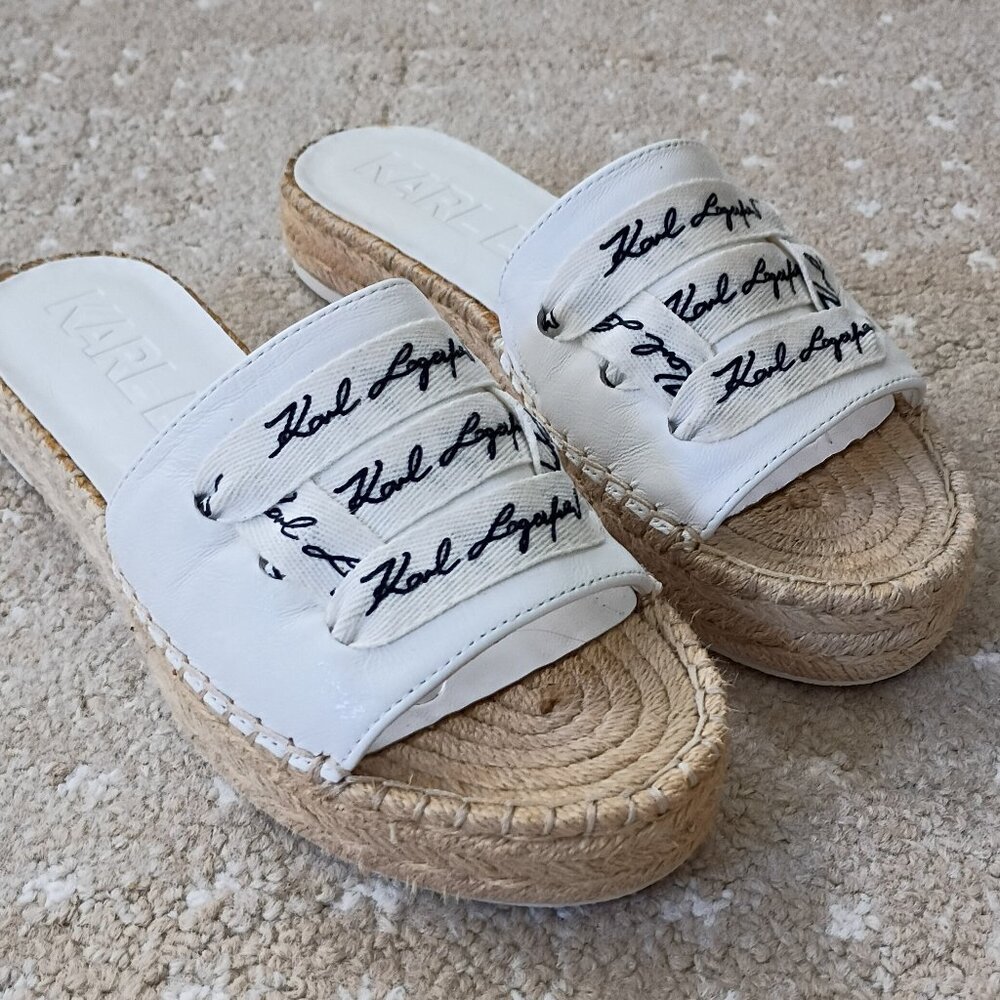 Karl Lagerfeld Espadrille Sandal Size 6 - Picture 2 of 3